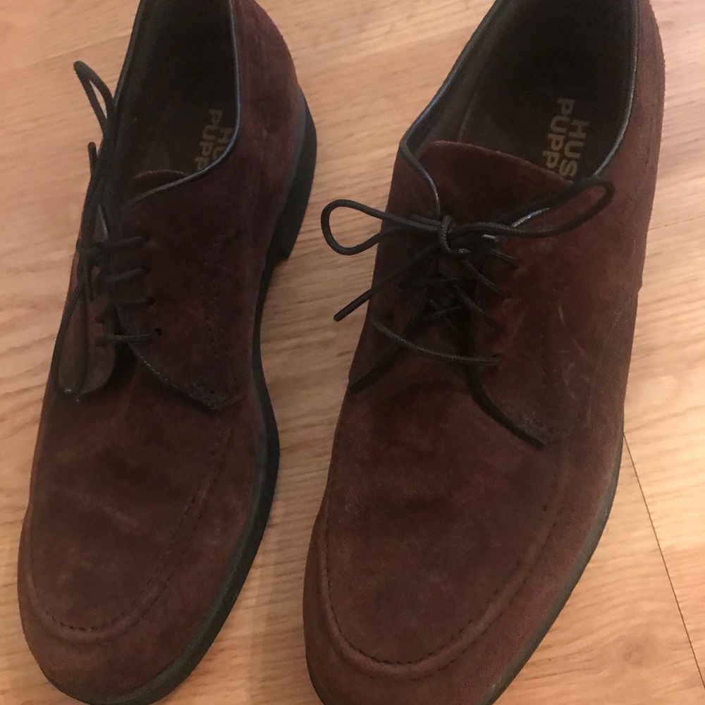 Suede Brown Hush Puppies dress shoes